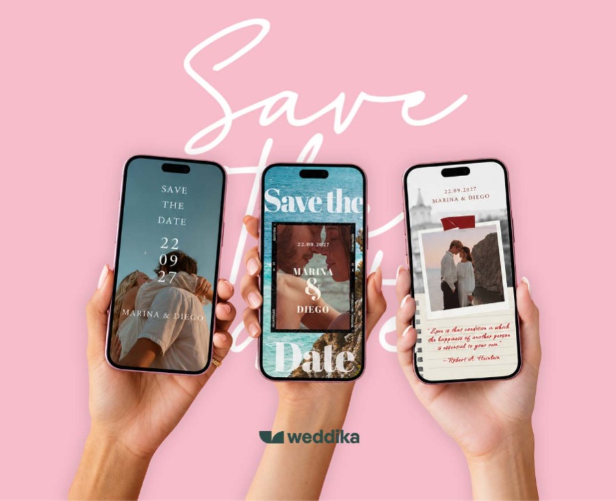 Ideas de save the date de boda vistas en el móvil
