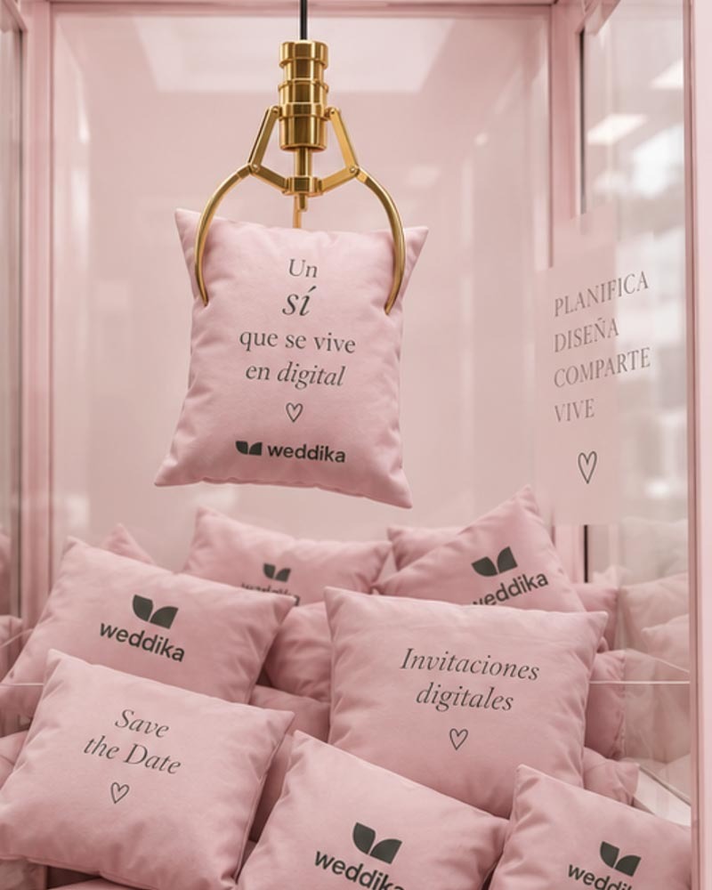 El estudio de Veridika en Zaragoza durante el diseño de una invitación de Weddika