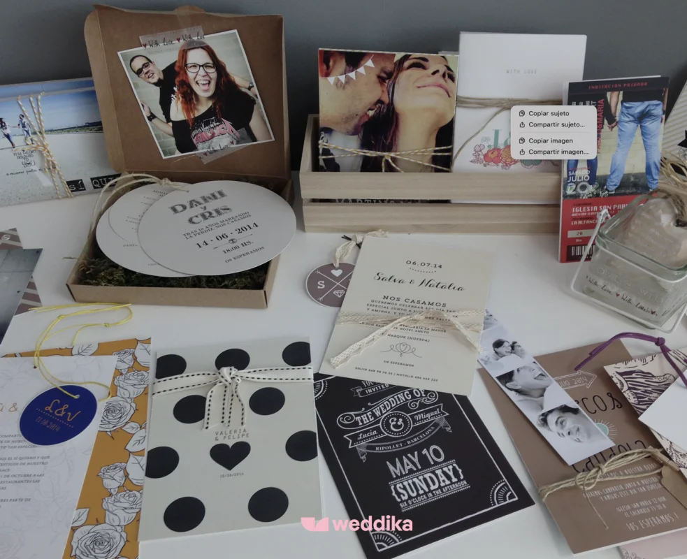 Invitaciones impresas de la fabrica de las bodas